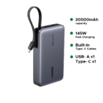 UGREEN PB551 20000mAh 145W Power Bank with Built-in Cable – 55992