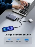 UGREEN PB551 20000mAh 145W Power Bank with Built-in Cable – 55992B
