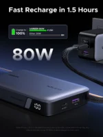UGREEN PB551 20000mAh 145W Power Bank with Built-in Cable – 55992B