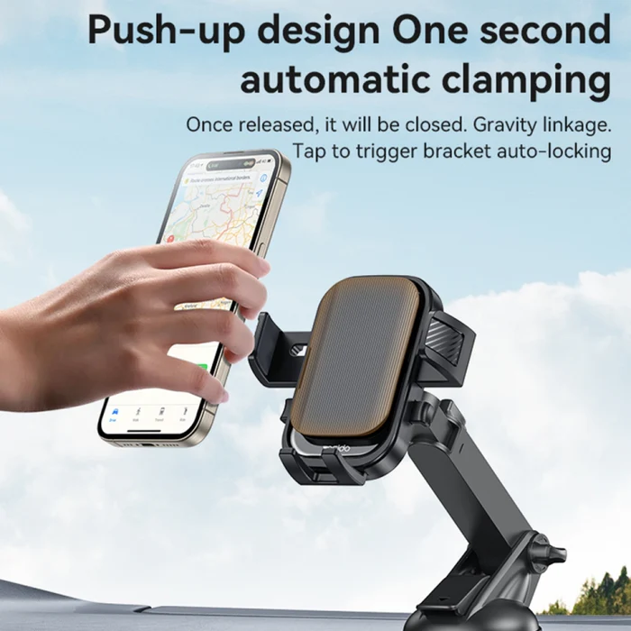 YESIDO C267 Suction Press Car Phone Mount Dashboard Phone Holder