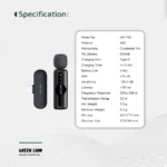 Green Lion GM-75X Microphone 3-Level Noise Cancellation - Black