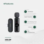 Green Lion GM-75X Microphone 3-Level Noise Cancellation - Black