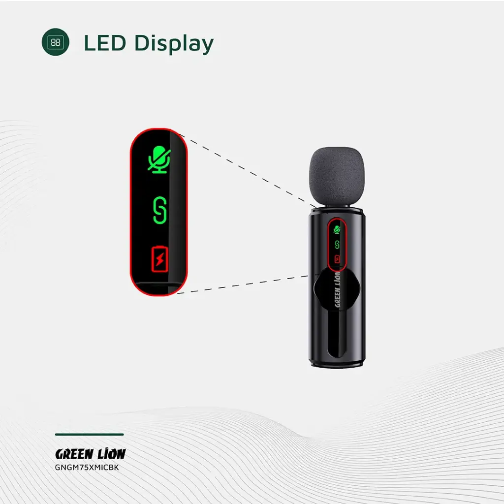 Green Lion GM-75X Microphone 3-Level Noise Cancellation - Black MY MEMORY Green Lion GM-75X Microphone 3-Level Noise Cancellation - Black