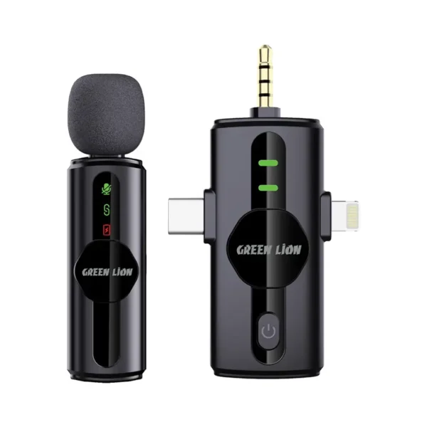 Green Lion GM-79X Noise Cancellation Microphone Type-C AUX and Lightning